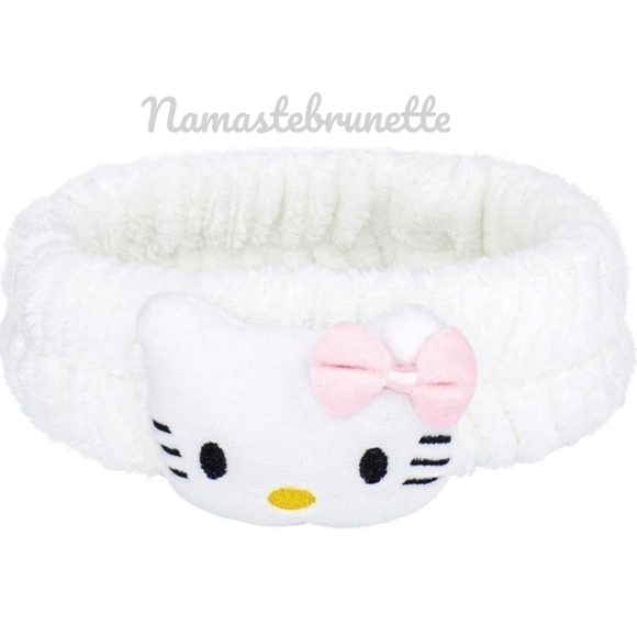 Hello Kitty Plush Headband For Spa Makeup Sanrio Kawaii - Picture 7 of 11